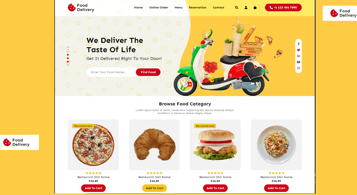 on line food delivery